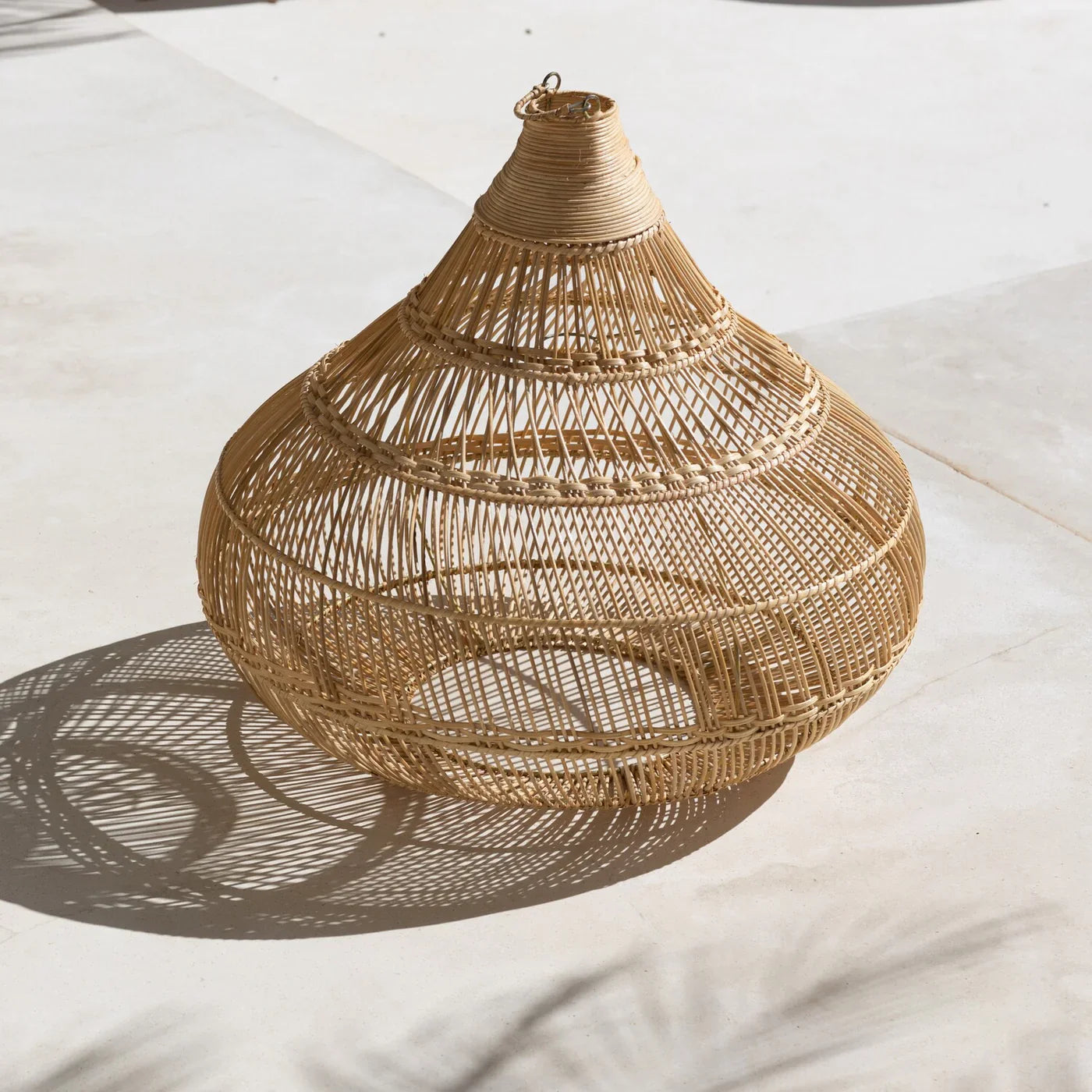 Rattan Lamp, Handwoven Wicker