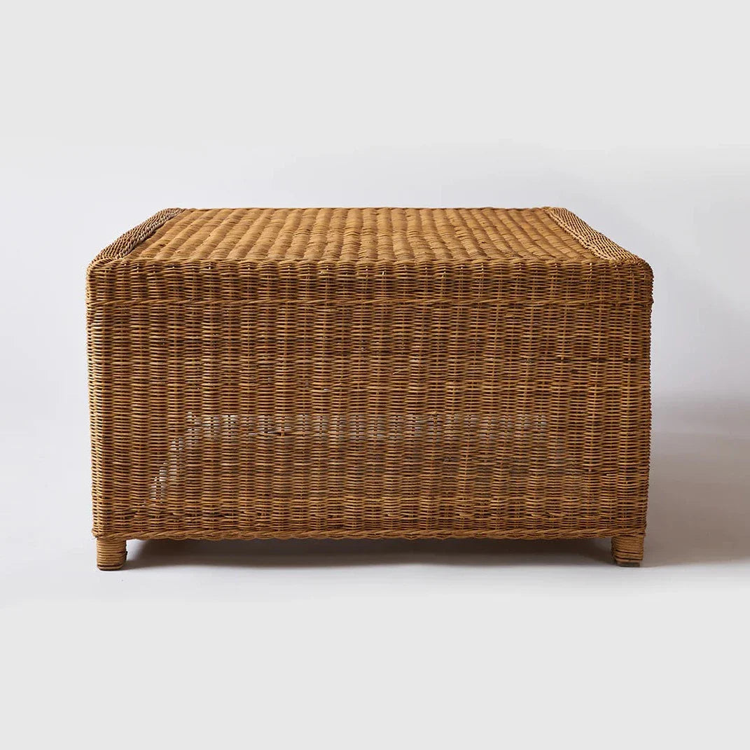 Box Coffee Table – Wicker, Natural Beige