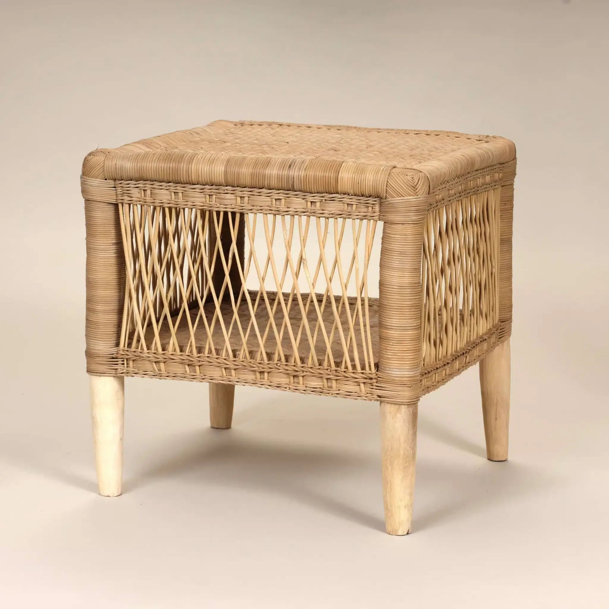 Wicker Side table, bed table,