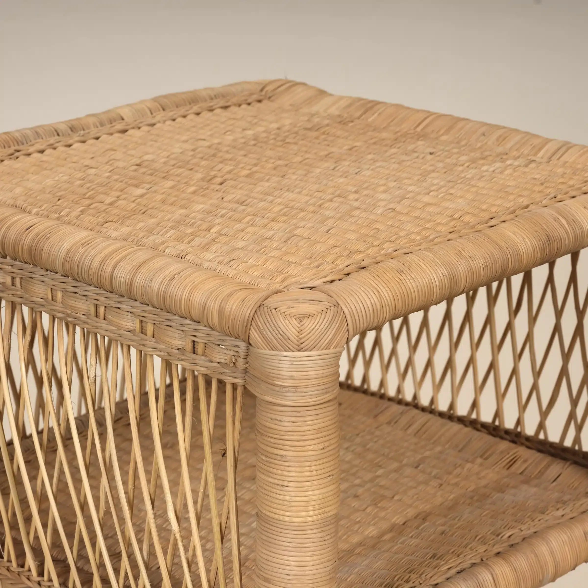 Wicker Side table, bed table,