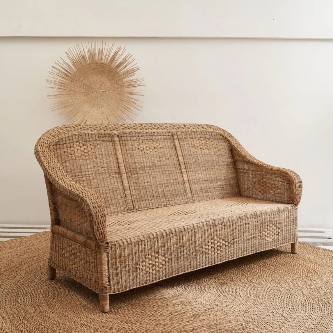 Classic 3-Seater Cane Chair
