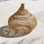 Rattan Lamp, Handwoven Wicker