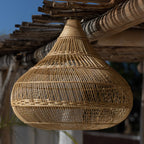 Rattan Lamp, Handwoven Wicker