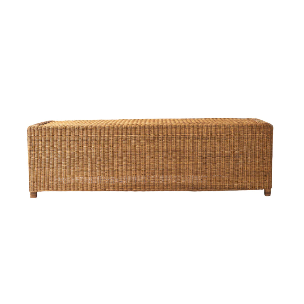 Long Cane Bench – Wicker, Beige &amp; Natural