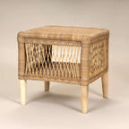 Wicker Side table, bed table,